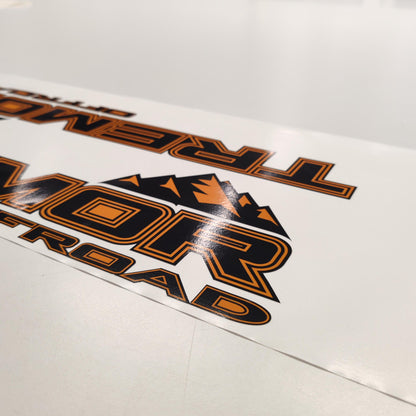 Tremor Offroad Aftermarket Replacement Black Orange Decals for Truck Bed Side 2pcs / Sticker Set