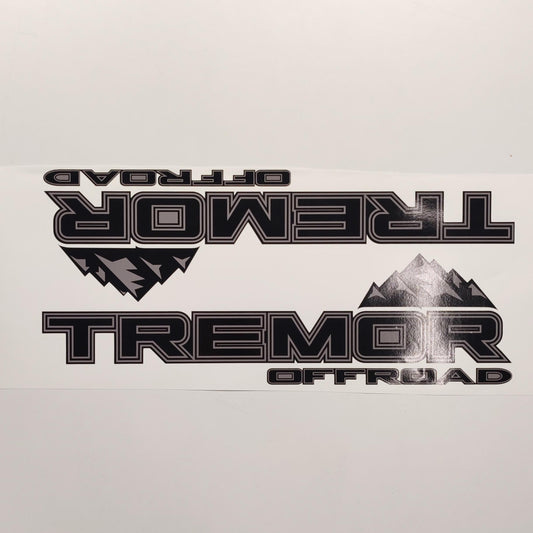 Tremor Offroad Aftermarket Replacement Black Decals for Truck Bed Side 2pcs / Sticker Set