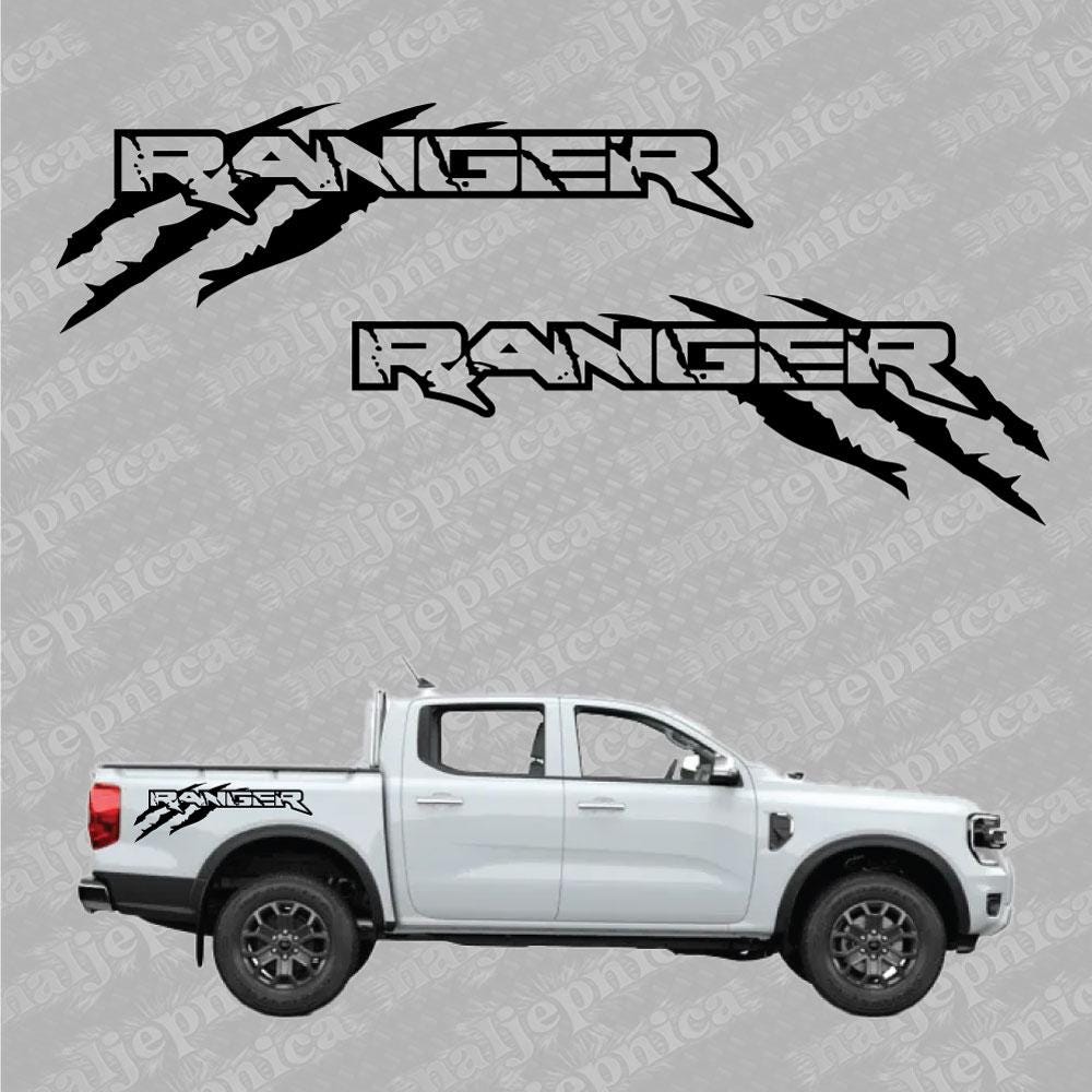 Aftermarket Replacement Decals to fit Ford Ranger CLAW Black for Truck Bed Side 2pcs / Sticker Set