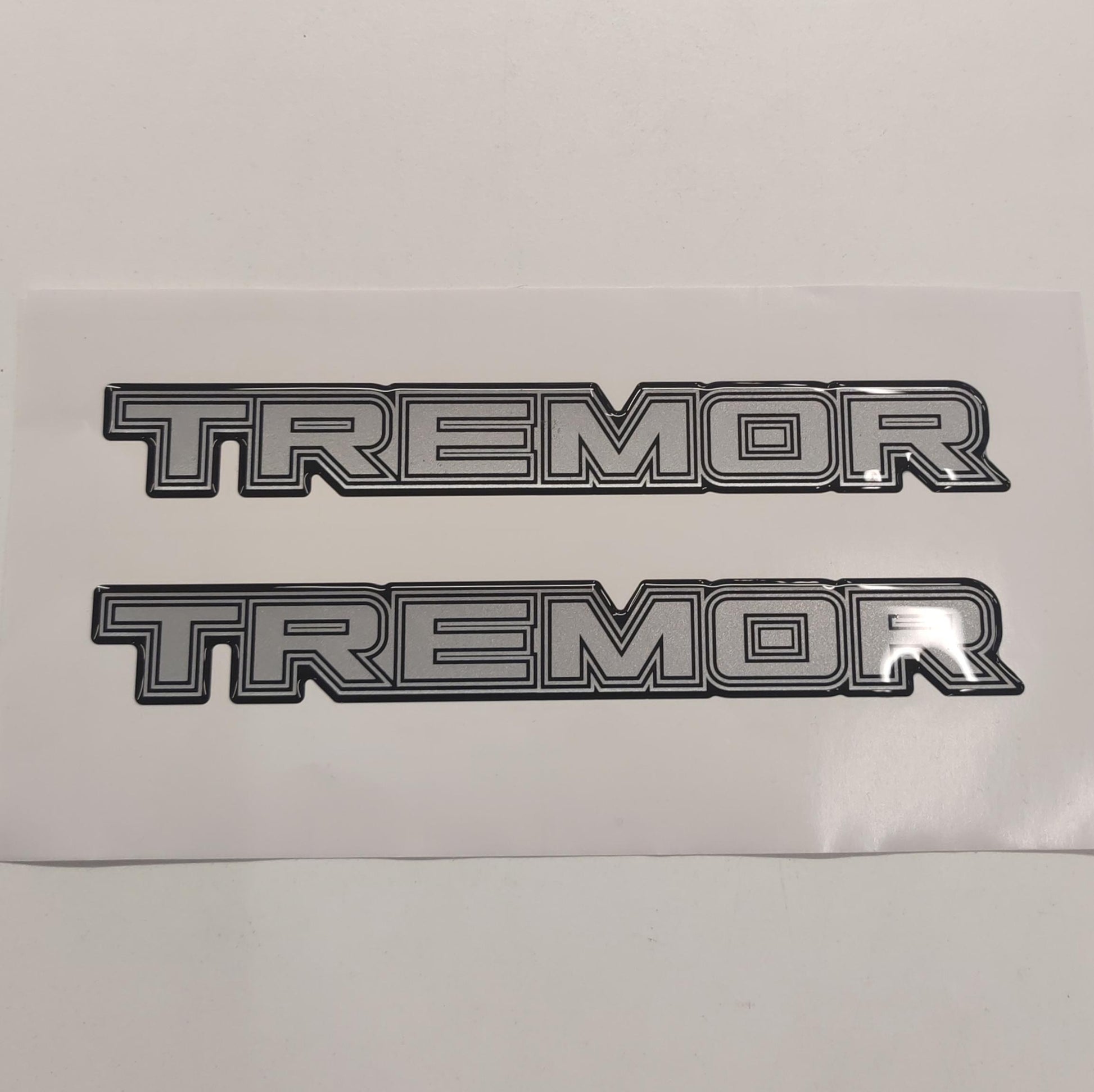 Tremor 3D Aftermarket Replacement Decals for Truck Bed Side 2pcs / Sticker Set / Silver
