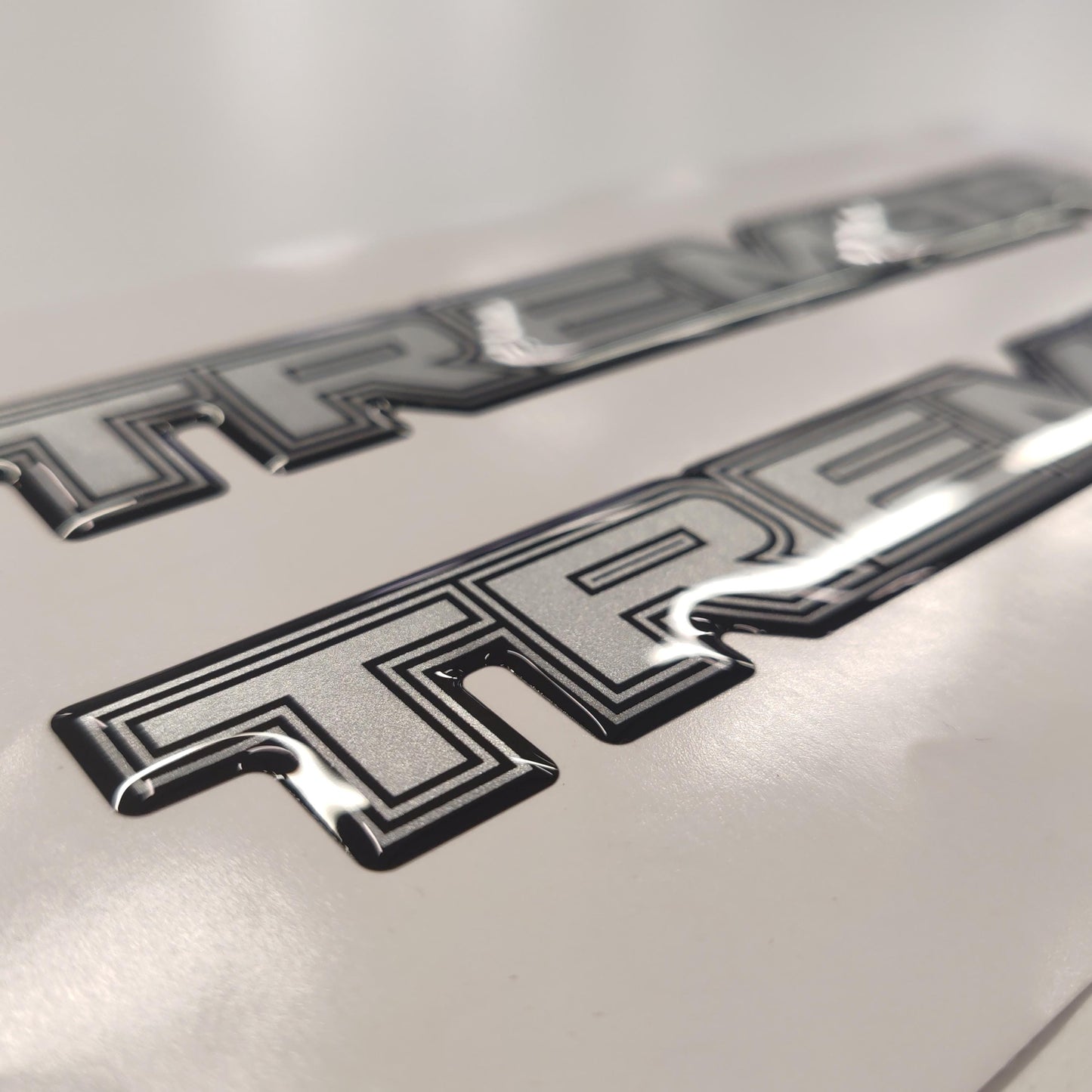 Tremor 3D Aftermarket Replacement Decals for Truck Bed Side 2pcs / Sticker Set / Silver