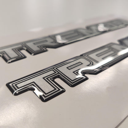 Tremor 3D Aftermarket Replacement Decals for Truck Bed Side 2pcs / Sticker Set / Silver