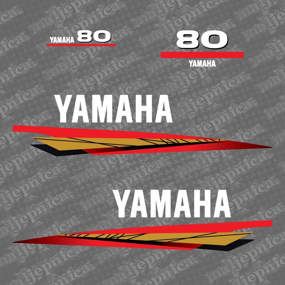 Yamaha 80 (1998-2001) Aftermarket Replacement Outboard Decal Sticker Set
