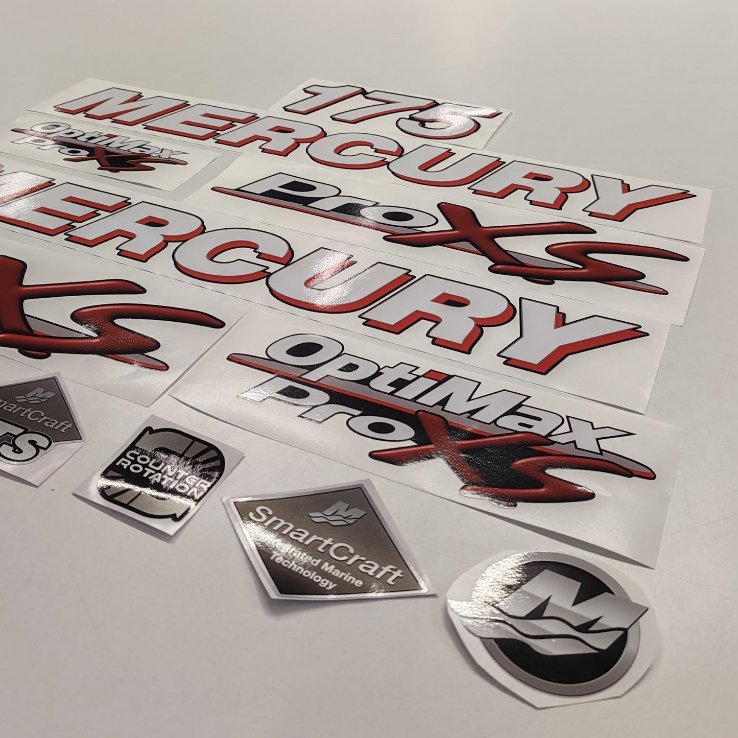 Mercury 175 Pro XS OptiMax 2006-2012 Direct Injection Aftermarket Replacement Outboard Decal Sticker Set