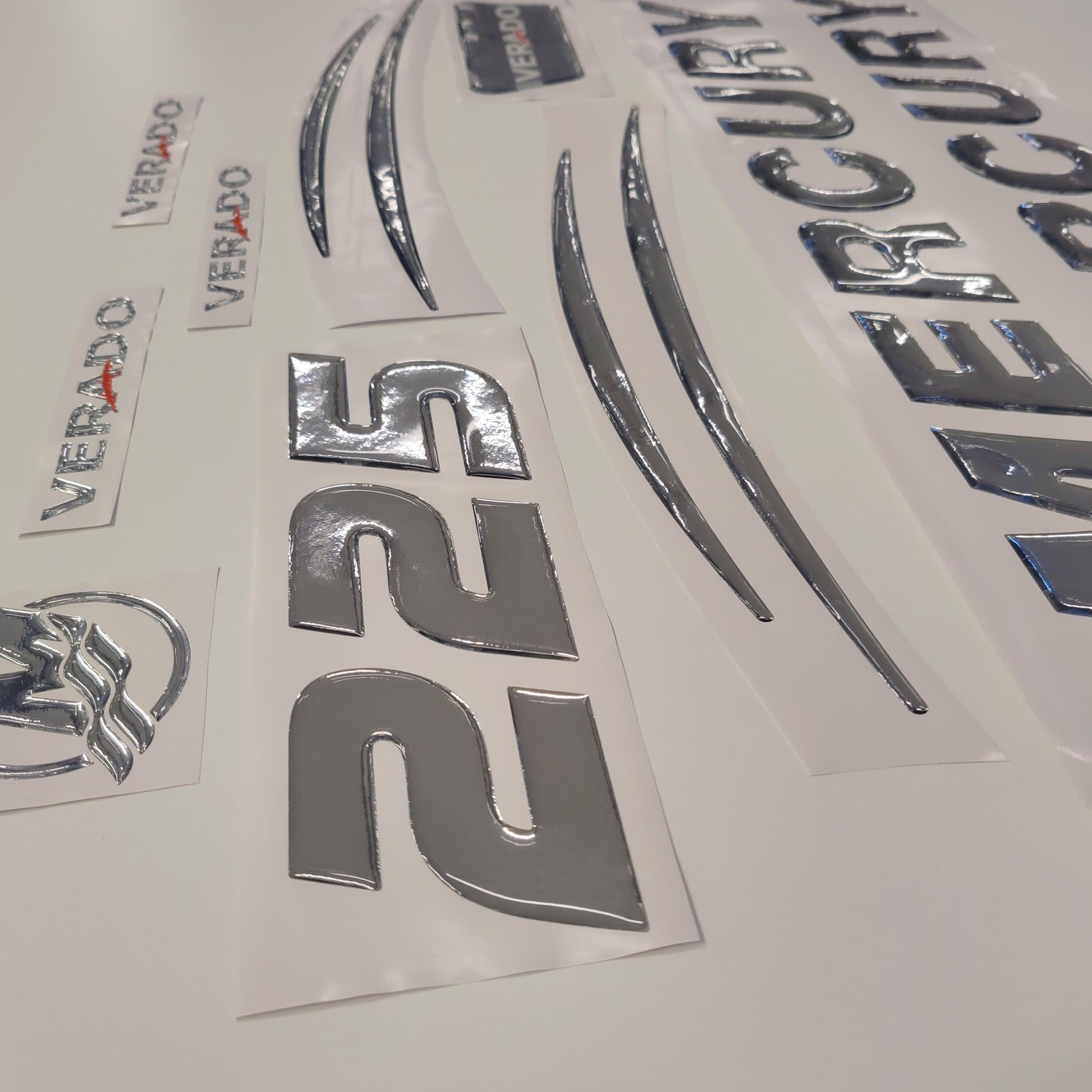 Mercury 225 Verado (2017) 3D Aftermarket Replacement Outboard Decal Sticker Set