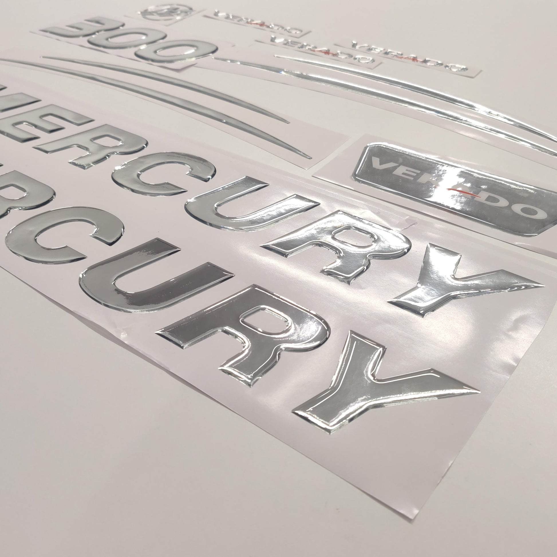 Mercury 300 Verado (2017) 3D Aftermarket Replacement Outboard Decal Sticker Set