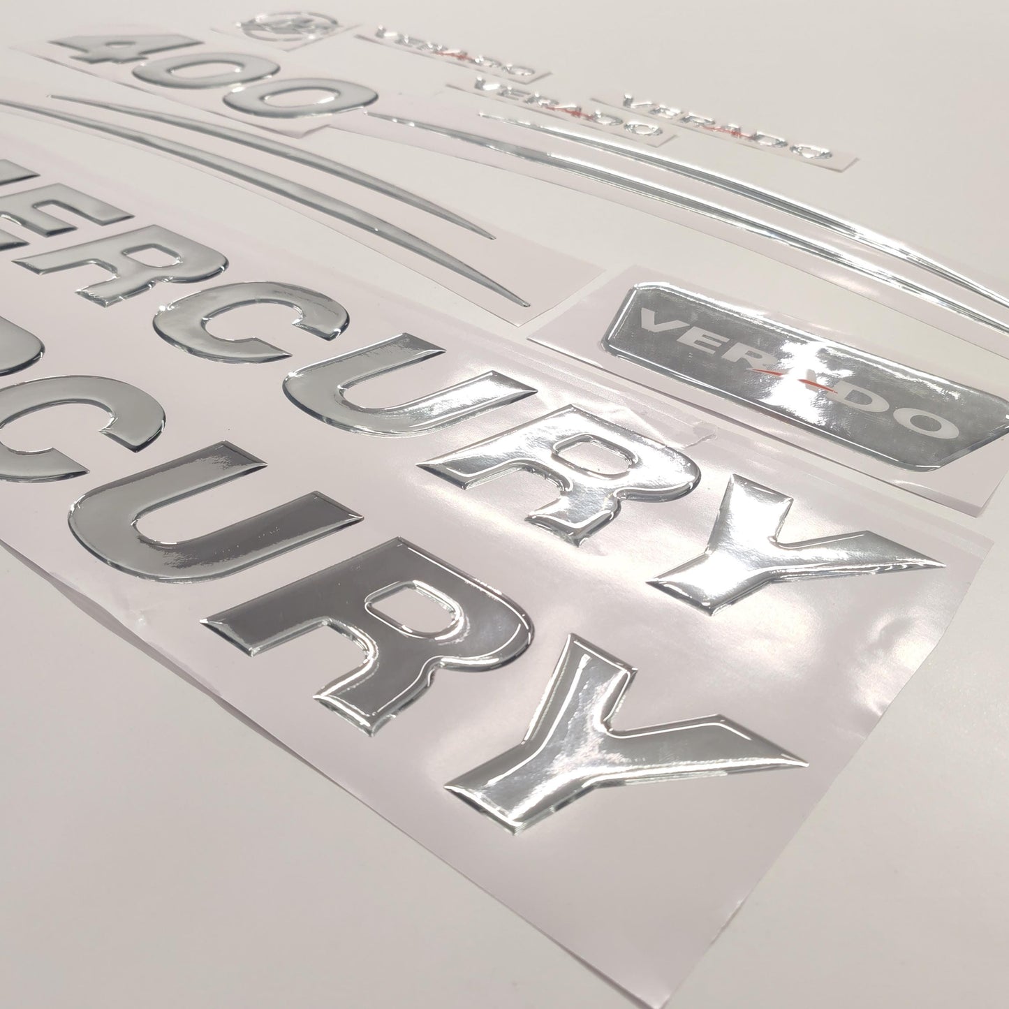 Mercury 400 Verado (2017) 3D Aftermarket Replacement Outboard Decal Sticker Set