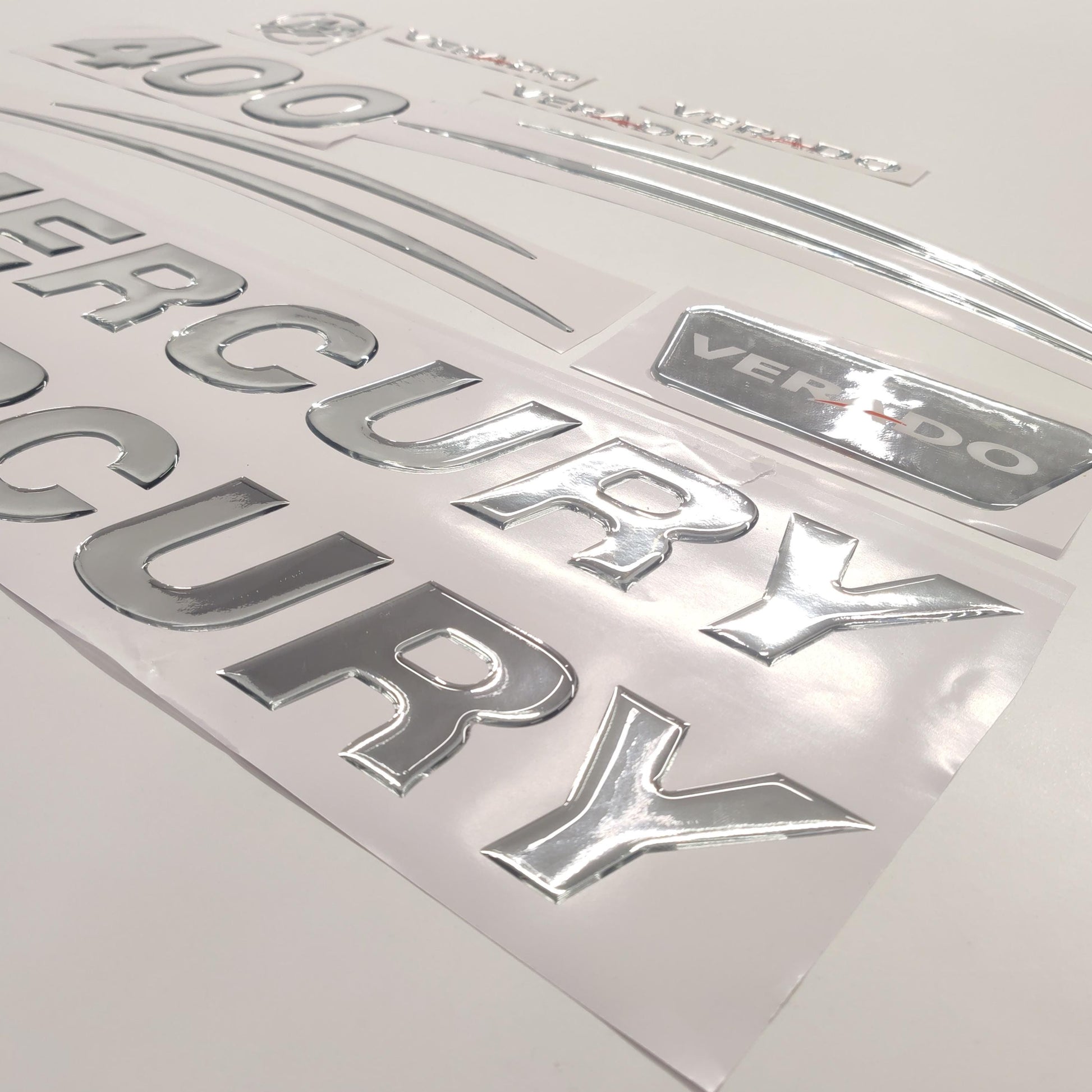 Mercury 400 Verado (2017) 3D Aftermarket Replacement Outboard Decal Sticker Set