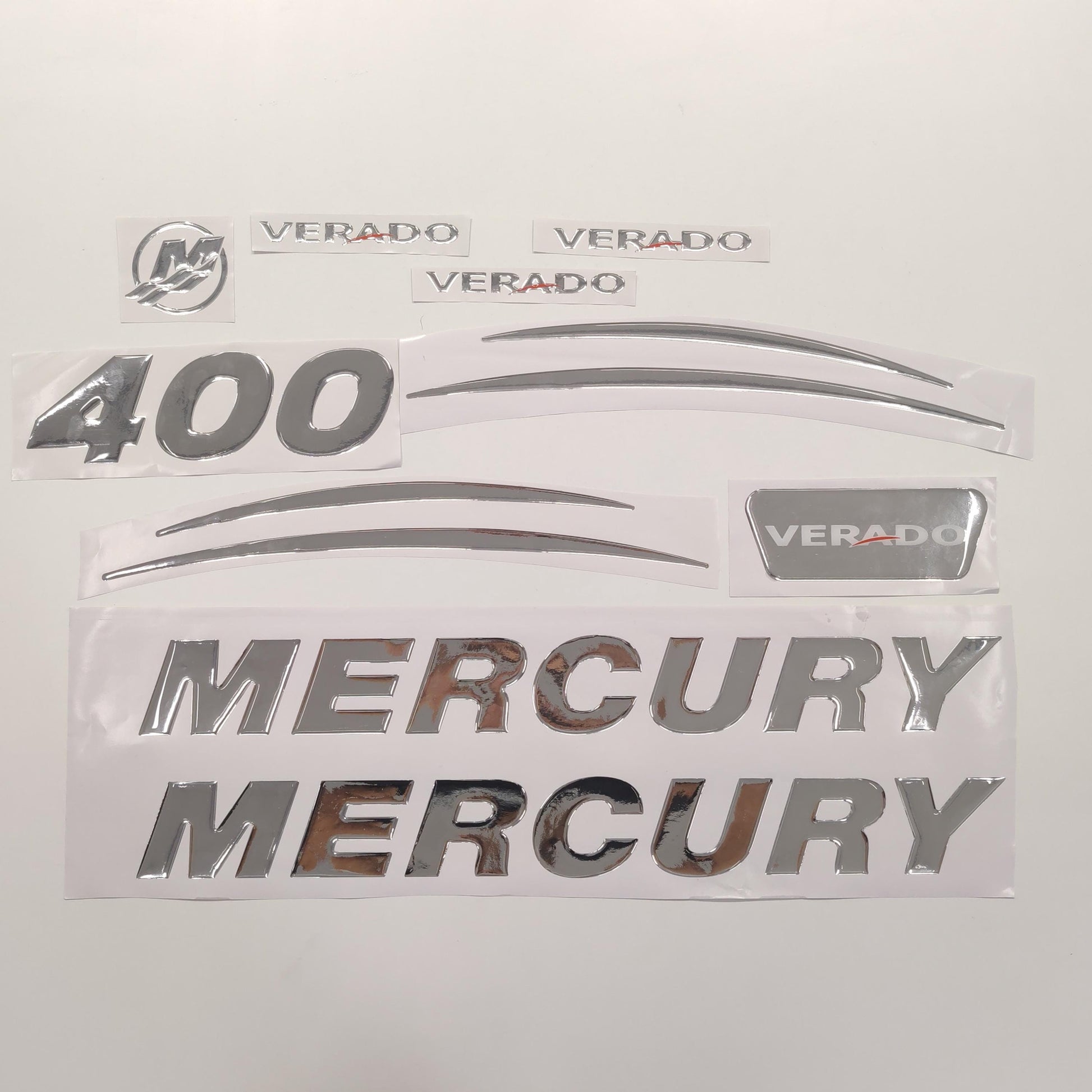Mercury 400 Verado (2017) 3D Aftermarket Replacement Outboard Decal Sticker Set