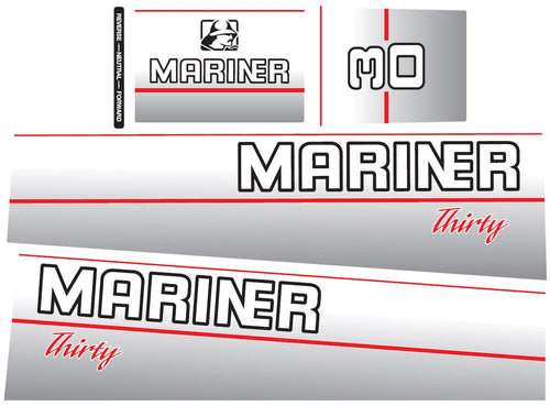 Mariner 30 Thirty (1995) Outboard Decal Sticker Set