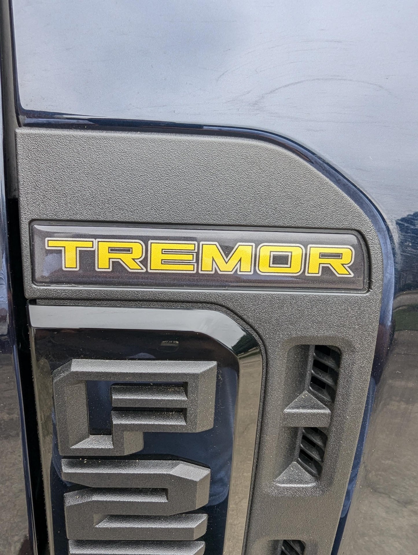 Tremor 3D Aftermarket Replacement Fender Decals for 2023 and 2024 Ford F250 or F350 Domed Decal 2pcs / Silver Resin Set / USA Flag Gray