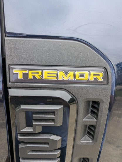 Tremor 3D Aftermarket Replacement Fender Decals for 2023 and 2024 Ford F250 or F350 Domed Decal 2pcs / Silver Resin Set / USA Flag Gray