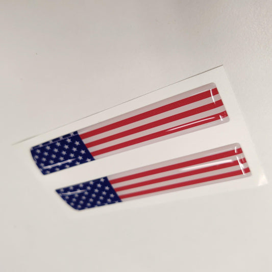 Tremor 3D Aftermarket Replacement Fender US Flag Decals for 2023 and 2024 Ford F250 or F350 Domed Decal 2pcs / Sticker Resin Set