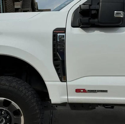 Tremor 3D Aftermarket Replacement Fender Decals for 2023 and 2024 Ford F250 or F350 Domed Decal 2pcs / CUSTOM Sticker Resin Set