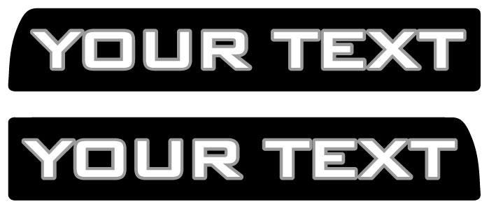 Tremor 3D Aftermarket Replacement Fender Decals for 2023 and 2024 Ford F250 or F350 Domed Decal 2pcs / CUSTOM Sticker Resin Set