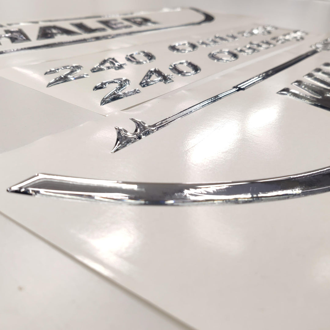 Boston Whaler 3D Aftermarket Replacement Decals Domed 2pcs / Sticker Resin Set