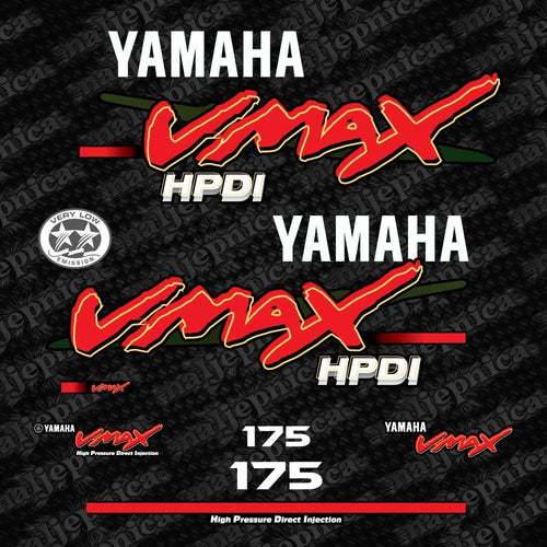 Yamaha VMAX 175 Outboard Aftermarket Replacement Decal Sticker Set