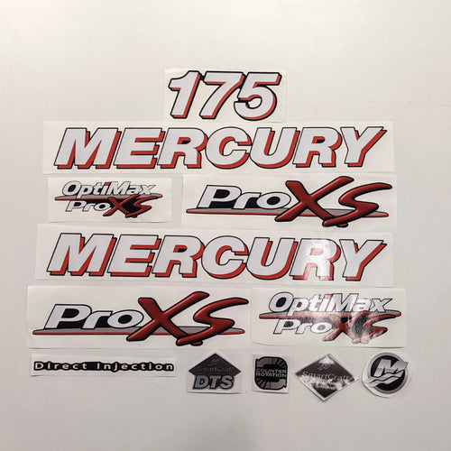 Mercury 175 Pro XS OptiMax 2006-2012 Direct Injection Aftermarket Replacement Outboard Decal Sticker Set