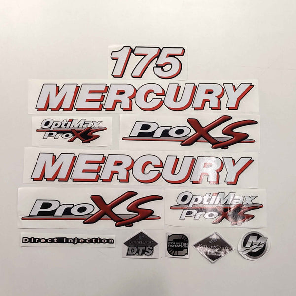 Mercury 150 Pro XS OptiMax 2006-2012 Direct Injection Aftermarket Replacement Outboard Decal Sticker Set
