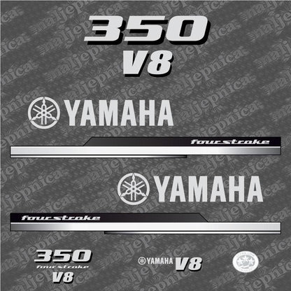 Yamaha 350 Four Stroke 2010 V8 Aftermarket Replacement Outboard Decal Sticker Set