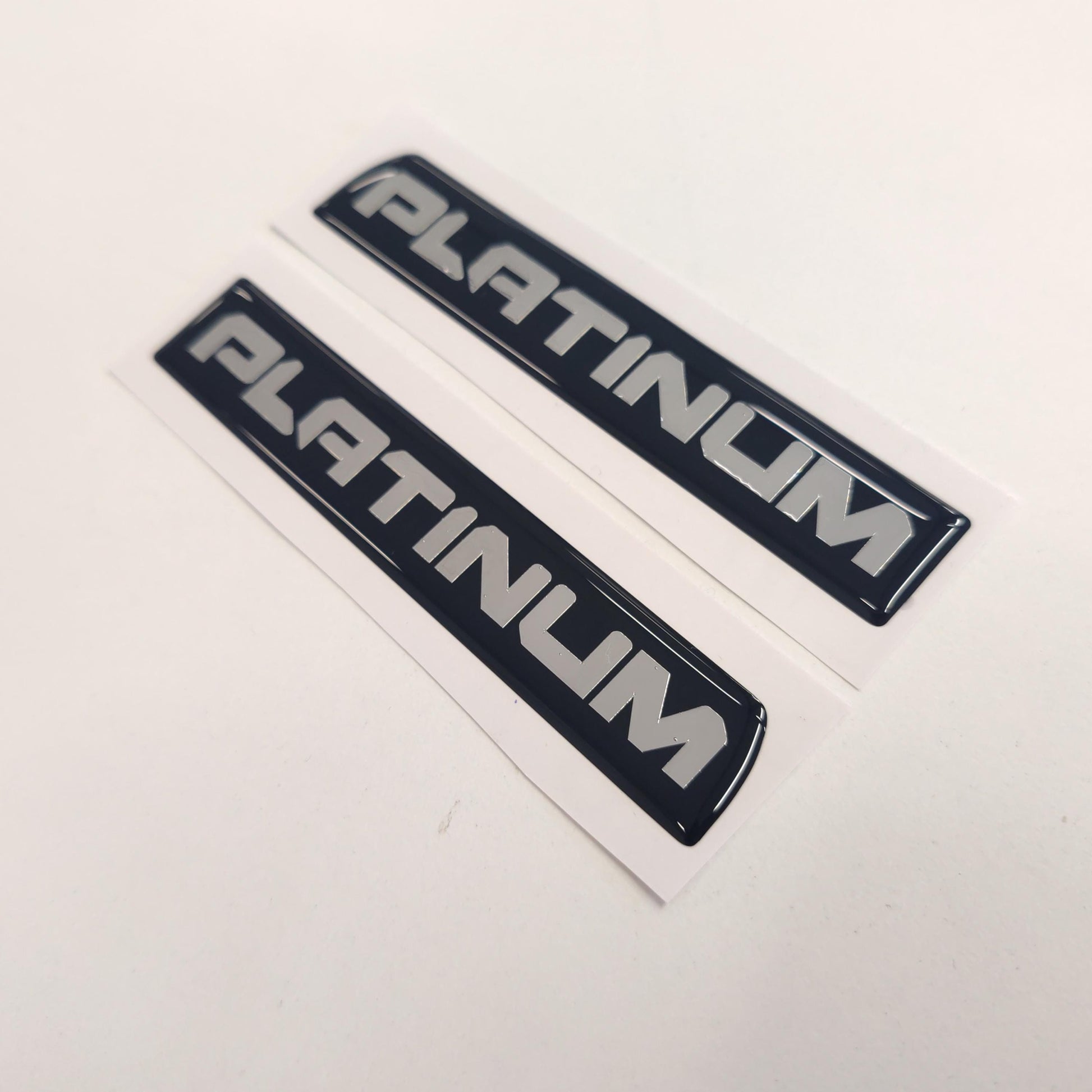 Tremor 3D Aftermarket Replacement Fender Decals for 2023 and 2024 Ford F250 or F350 Domed Decal 2pcs / Chrome Sticker Resin Set / PLATINUM