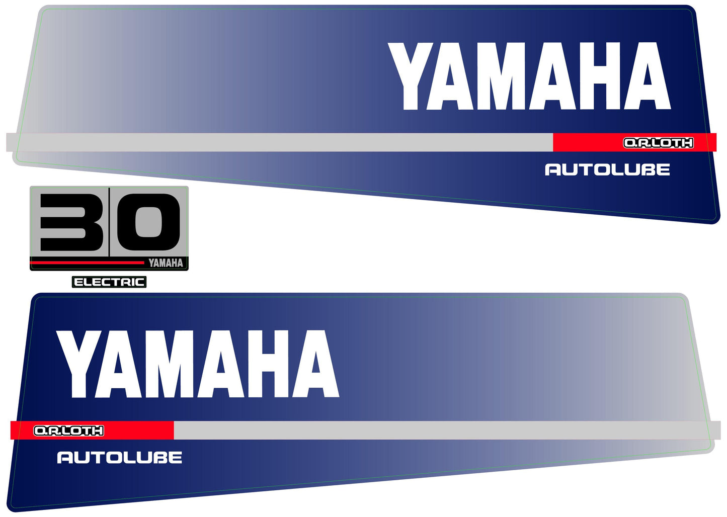 Yamaha 30 Autolube O.R.LOTH (1991) Aftermarket Replacement Outboard Decal Sticker Set