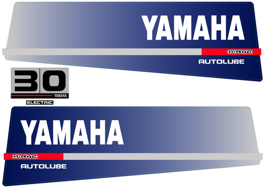 Yamaha 30 Autolube O.R.LOTH (1991) Aftermarket Replacement Outboard Decal Sticker Set