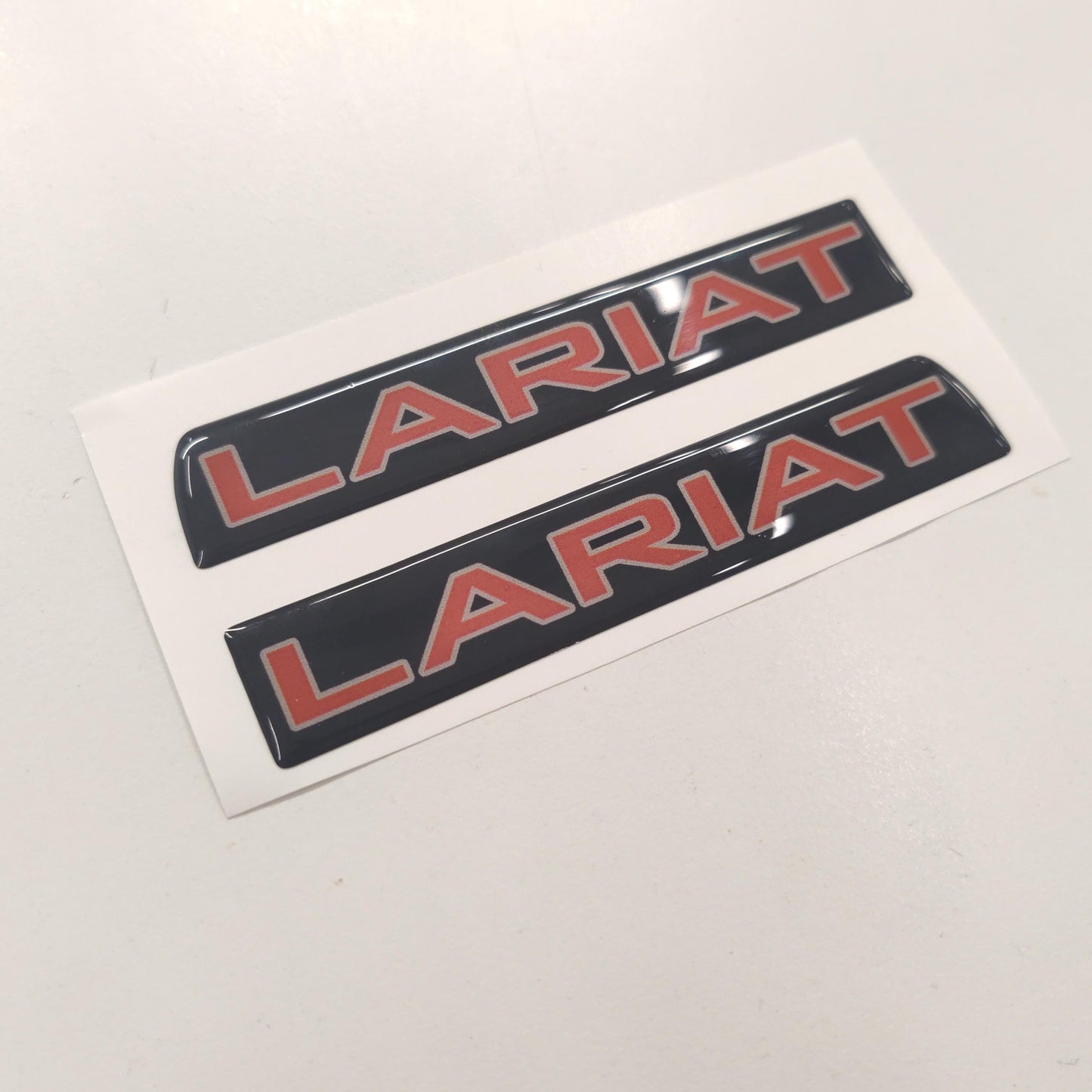 Lariat 3D Aftermarket Replacement Fender Decals for 2023 and 2024 Ford F250 or F350 Domed Decal 2pcs