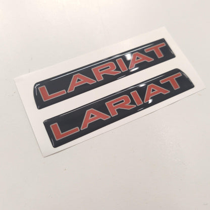 Lariat 3D Aftermarket Replacement Fender Decals for 2023 and 2024 Ford F250 or F350 Domed Decal 2pcs