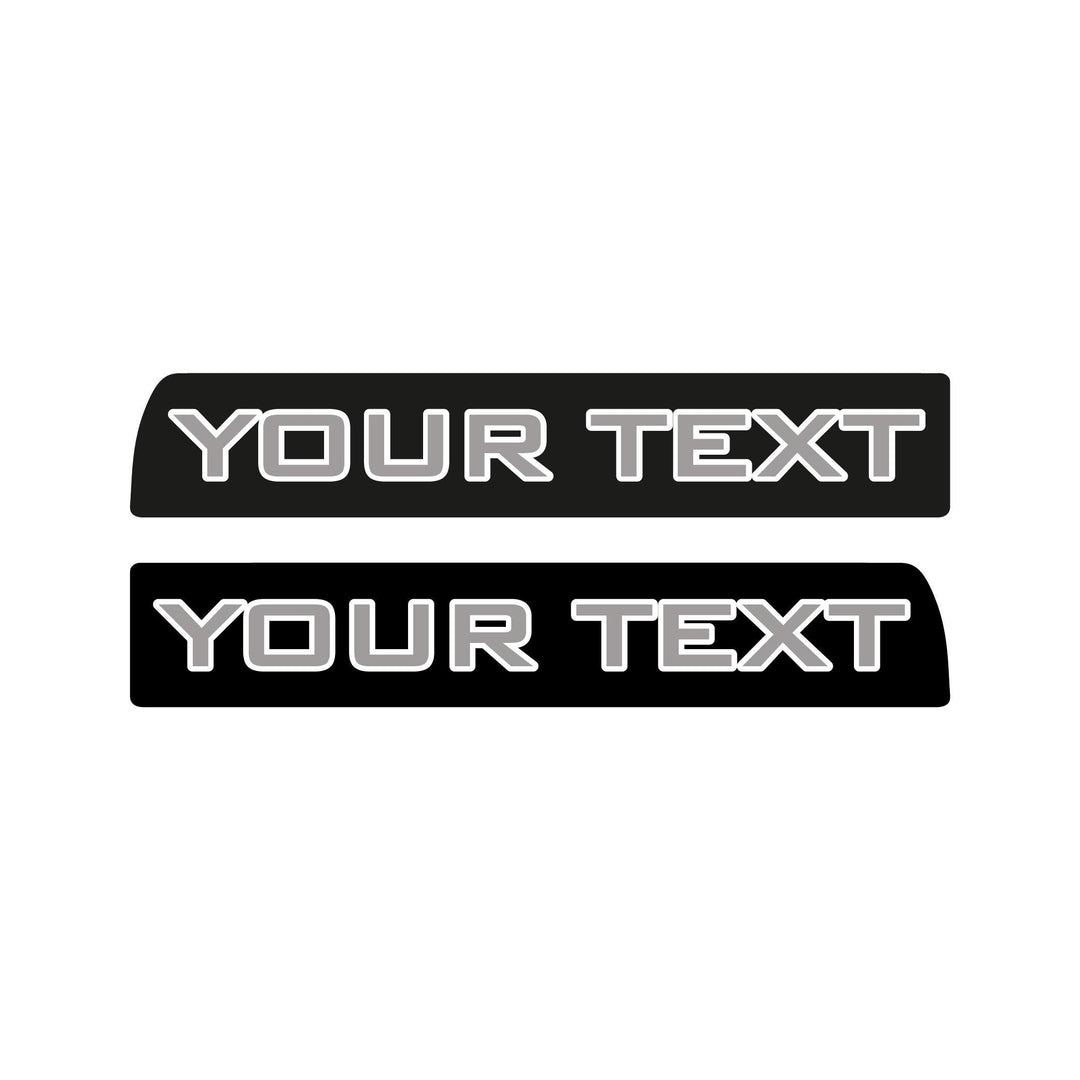 Tremor 3D Aftermarket Replacement Fender Decals for 2023 and 2024 Ford F250 or F350 Domed Decal 2pcs / CUSTOM Sticker Resin Set - Style: Black - White,Black - Gray,Black - Red,Black - Chrome