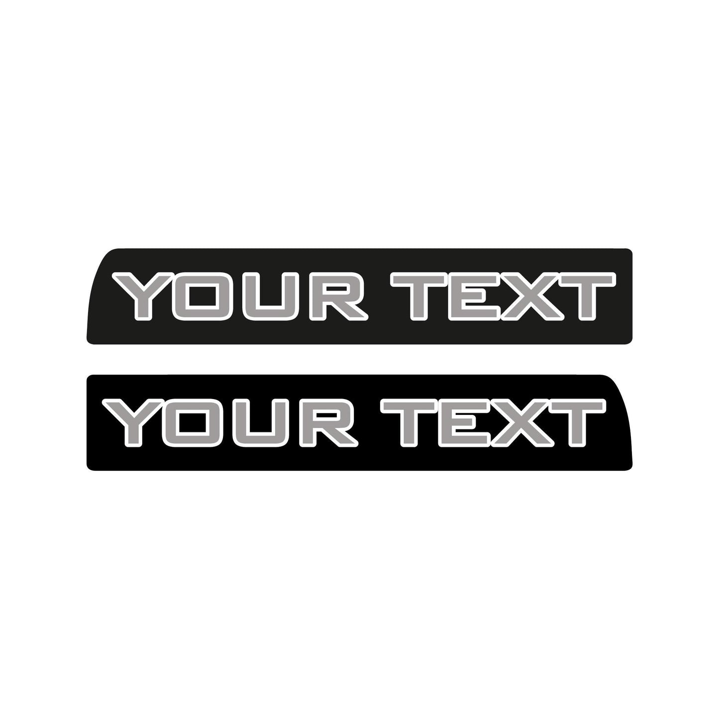 Tremor 3D Aftermarket Replacement Fender Decals for 2023 and 2024 Ford F250 or F350 Domed Decal 2pcs / CUSTOM Sticker Resin Set - Style: Black - White,Black - Gray,Black - Red,Black - Chrome