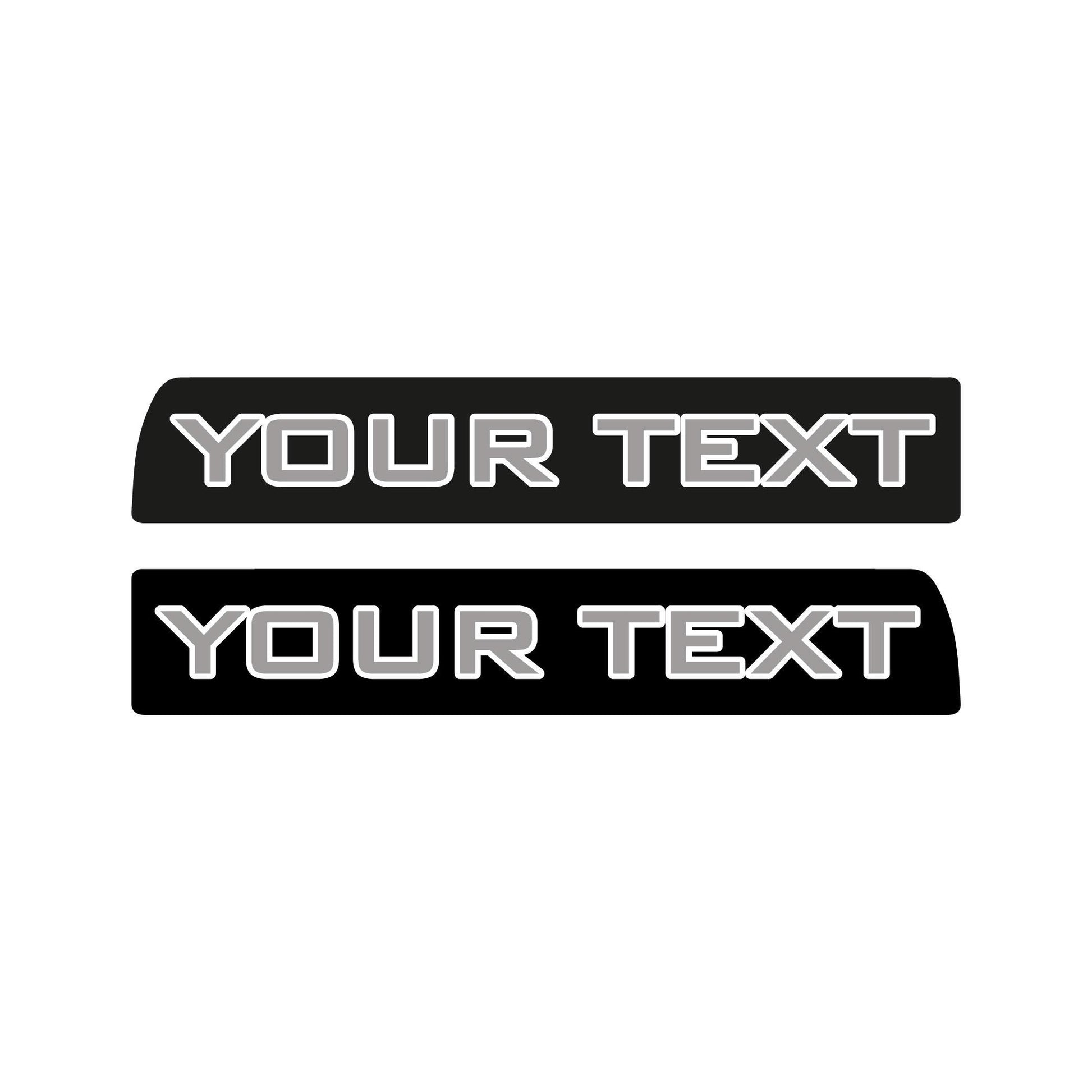 Tremor 3D Aftermarket Replacement Fender Decals for 2023 and 2024 Ford F250 or F350 Domed Decal 2pcs / CUSTOM Sticker Resin Set - Style: Black - White,Black - Gray,Black - Red,Black - Chrome