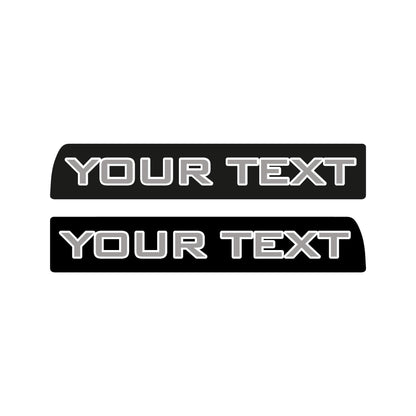 Tremor 3D Aftermarket Replacement Fender Decals for 2023 and 2024 Ford F250 or F350 Domed Decal 2pcs / CUSTOM Sticker Resin Set - Style: Black - White,Black - Gray,Black - Red,Black - Chrome