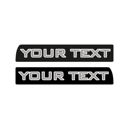 Tremor 3D Aftermarket Replacement Fender Decals for 2023 and 2024 Ford F250 or F350 Domed Decal 2pcs / CUSTOM Sticker Resin Set - Style: Black - White,Black - Gray,Black - Red,Black - Chrome