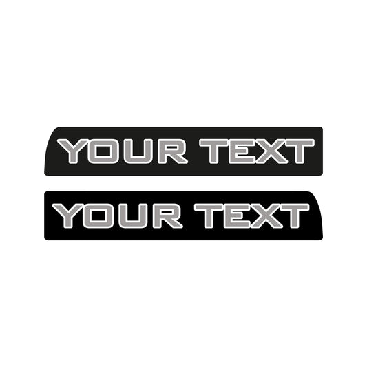 Tremor 3D Aftermarket Replacement Fender Decals for 2023 and 2024 Ford F250 or F350 Domed Decal 2pcs / CUSTOM Sticker Resin Set - Style: Black - White,Black - Gray,Black - Red,Black - Chrome