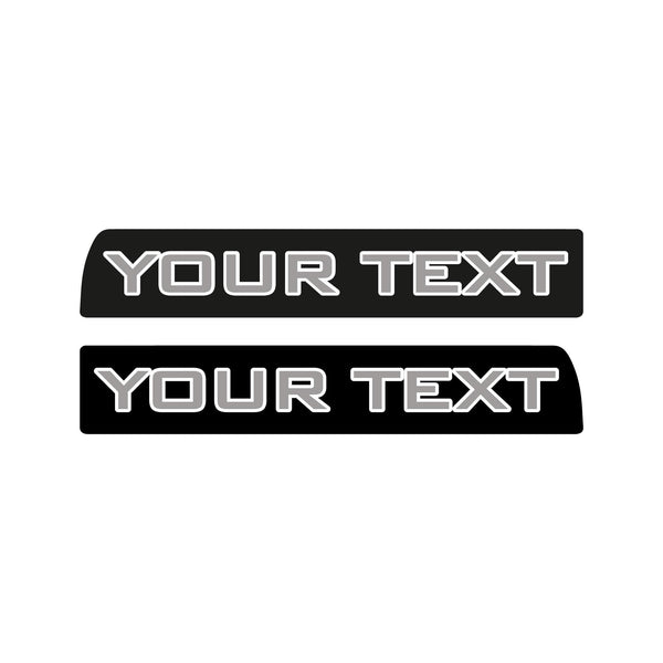 Tremor 3D Aftermarket Replacement Fender Decals for 2023 and 2024 Ford F250 or F350 Domed Decal 2pcs / CUSTOM Sticker Resin Set - Style: Black - White,Black - Gray,Black - Red,Black - Chrome
