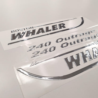 Boston Whaler 3D Aftermarket Replacement Decals Domed 2pcs / Sticker Resin Set