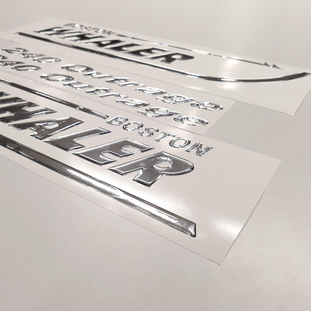 Boston Whaler 3D Aftermarket Replacement Decals Domed 2pcs / Sticker Resin Set