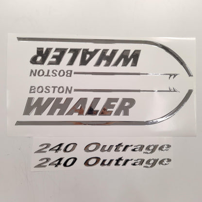 Boston Whaler 3D Aftermarket Replacement Decals Domed 2pcs / Sticker Resin Set