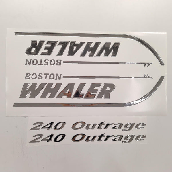 Boston Whaler 3D Aftermarket Replacement Decals Domed 2pcs / Sticker Resin Set