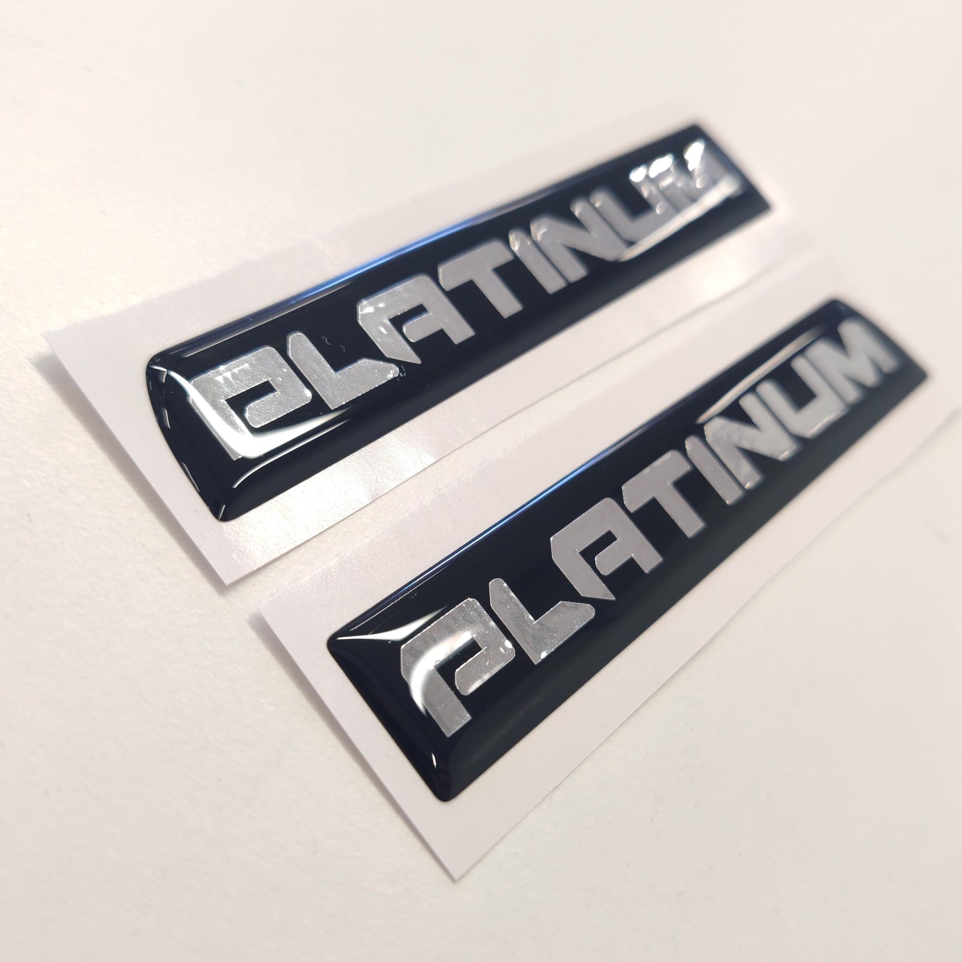 Tremor 3D Aftermarket Replacement Fender Decals for 2023 and 2024 Ford F250 or F350 Domed Decal 2pcs / Chrome Sticker Resin Set / PLATINUM