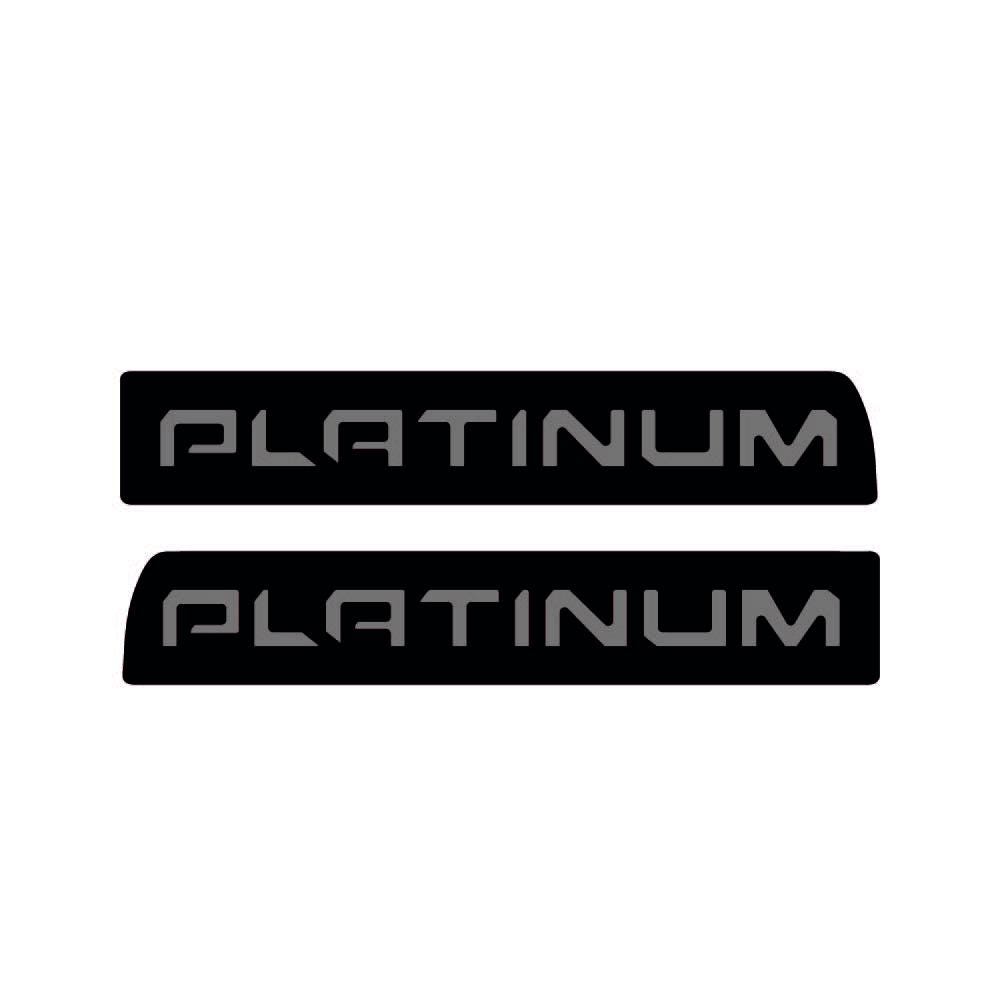 Tremor 3D Aftermarket Replacement Fender Decals for 2023 and 2024 Ford F250 or F350 Domed Decal 2pcs / Sticker Resin Set / PLATINUM Gray