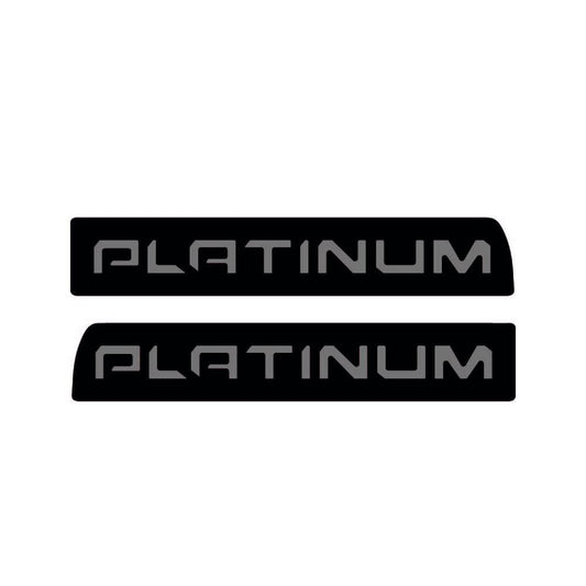 Tremor 3D Aftermarket Replacement Fender Decals for 2023 and 2024 Ford F250 or F350 Domed Decal 2pcs / Sticker Resin Set / PLATINUM Gray