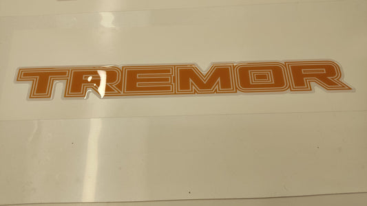 Tremor 3D Aftermarket Replacement Decals for Truck Bed Side 2pcs / Sticker Set / Orange