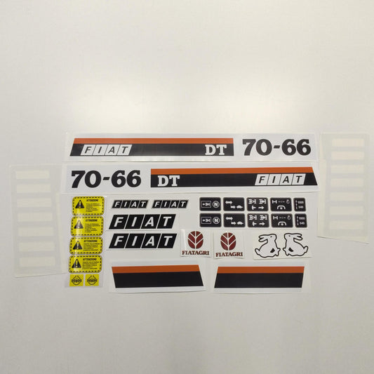 Fiat Fiatagri 70-66 DT Aftermarket Replacement Tractor Decal Sticker Set
