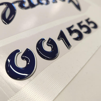 Deutz-Fahr Agroplus 80 3D Font Resin Aftermarket Replacement Tractor Decal (Sticker) Set