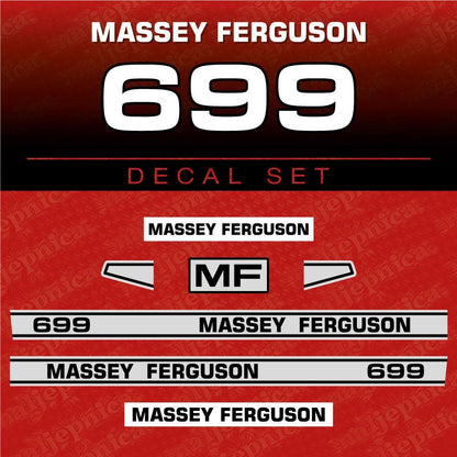 Massey Ferguson 699 Aftermarket Replacement Tractor Decal (Sticker) Set