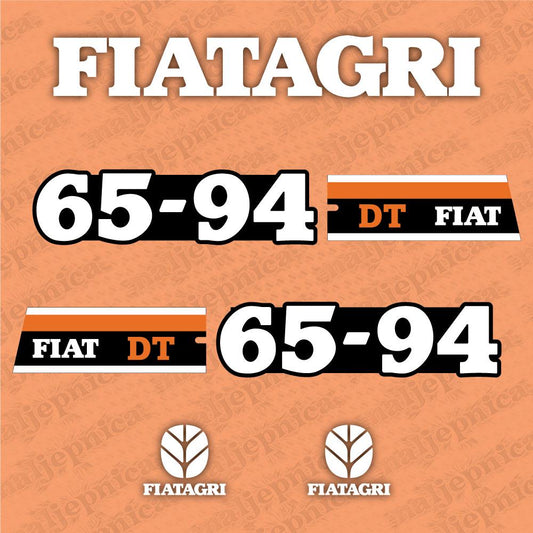 Fiat Fiatagri 65-94 DT Aftermarket Replacement Tractor Decal Sticker Set