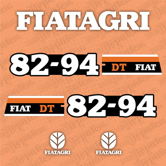 Fiat Fiatagri 82-94 DT Aftermarket Replacement Tractor Decal Sticker Set