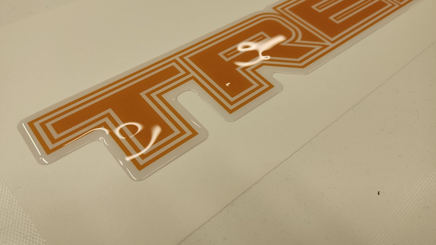 Tremor 3D Aftermarket Replacement Decals for Truck Bed Side 2pcs / Sticker Set / Orange